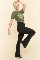 Ebony Crossover Yoga Flare Pants