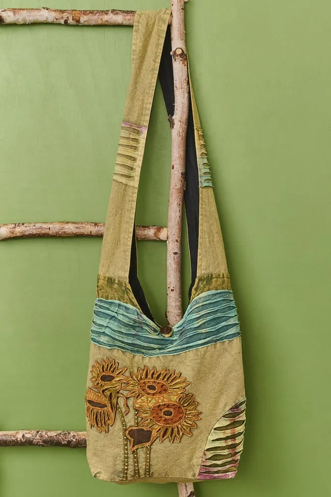 Boho Sunflower Crossbody Bag