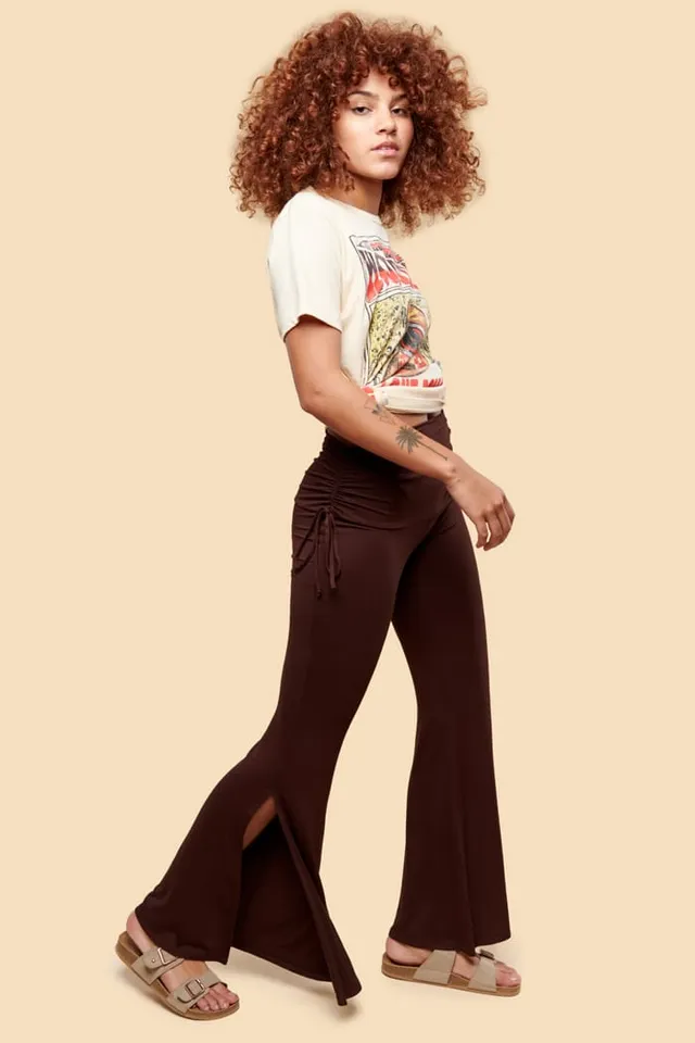 Ebony Crossover Yoga Flare Pants