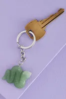 Green Aventurine Snake Keychain