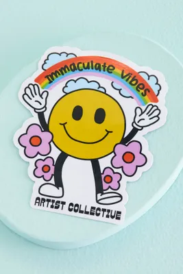 Immaculate Vibes Smiley Face Sticker