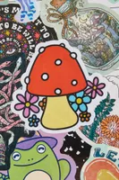 Red Mushroom Flower Sticker