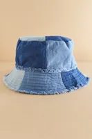 Denim Patchwork Bucket Hat