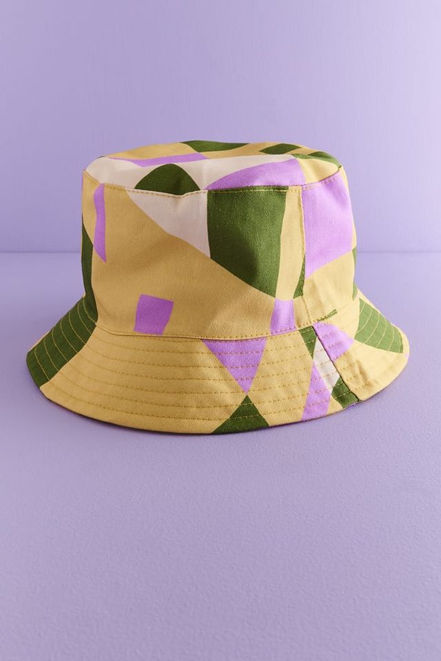 Purple and Green Checkered Bucket Hat