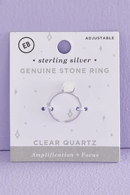 Clear Quartz Sterling Silver Stone Ring