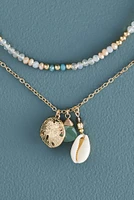 Mini Shell Bead Necklace Set