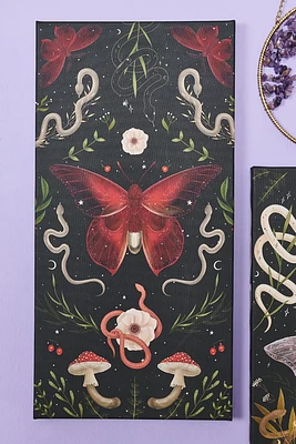 Crimson Moth Canvas Wall Art