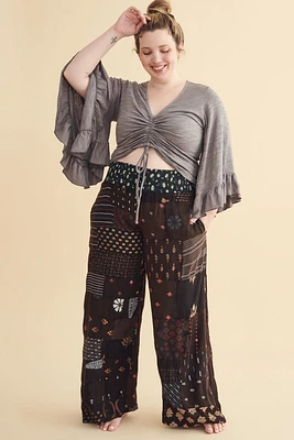 Boho Daisy Overdyed Patchwork Pants