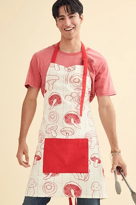 Red Mushroom Kitchen Apron