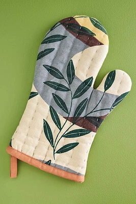 Boho Botanical Oven Mitt