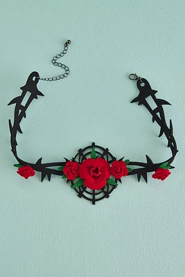 Thorned Rose Choker Necklace