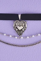 Opulent Heart Choker Necklace