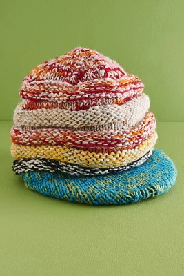 Rainbow Wool Knit Cap