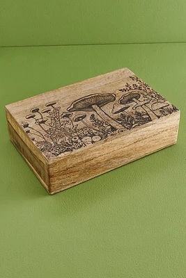 Mushroom Wood Trinket Box