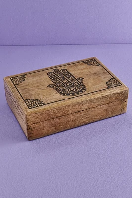 Hamsa Hand Wood Box