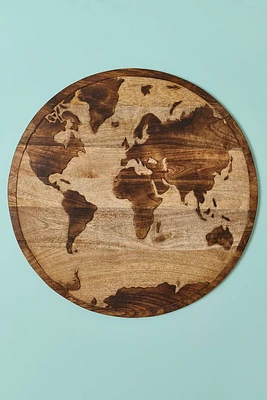 Earth Wood Wall Plaque