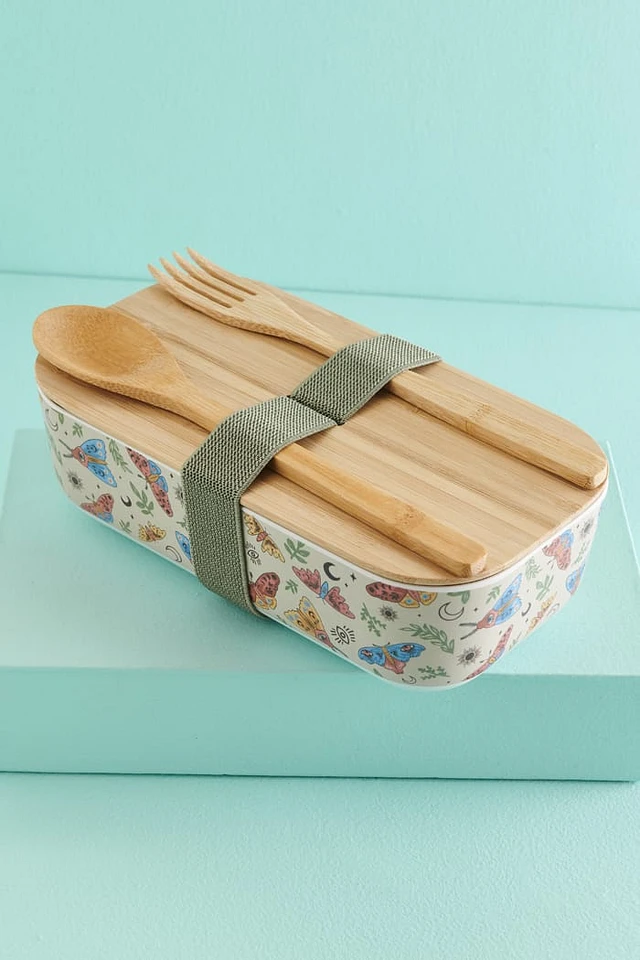 Earth Bound Trading Moon Moth Bamboo Bento Box | Westland Mall