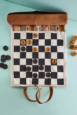 Travel Roll-Up Game Chess and Checkers