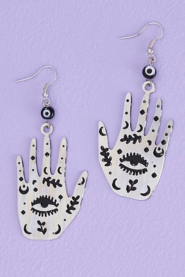 Seeing Eye Palm Earrings