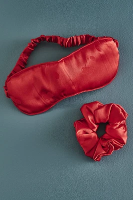 Red Cherry Satin Sleep Set