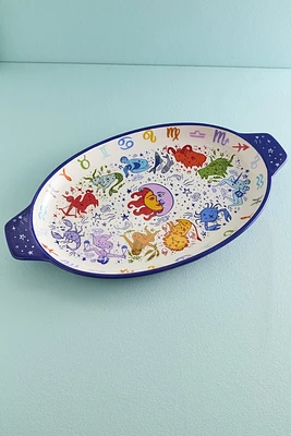 Zodiac Element Porcelain Oval Serving Platter