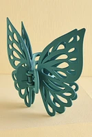 Teal Butterfly Jumbo Claw Clip