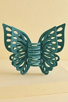 Teal Butterfly Jumbo Claw Clip