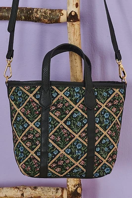 Floral Tapestry Mini Tote Bag