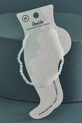 Opalite Stretch Beaded Anklet