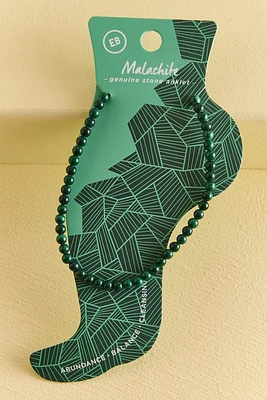 Malachite Stretch Beaded Anklet