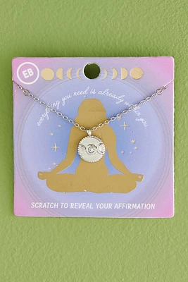 Triple Goddess Scratch Off Mantra Necklace