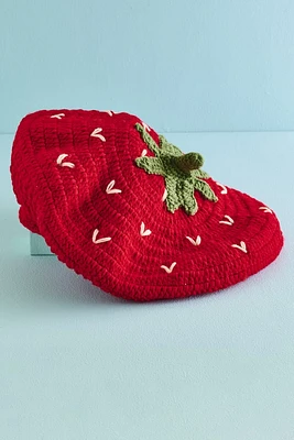 Strawberry Crochet Knit Beret