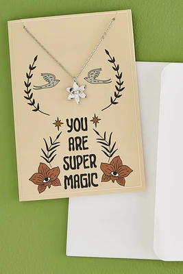 You Are Super Magic Necklace Card