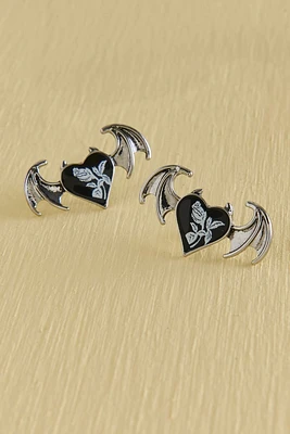 Nocturne Rose Hearts Earrings