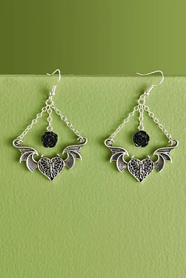 Winged Heart Earrings