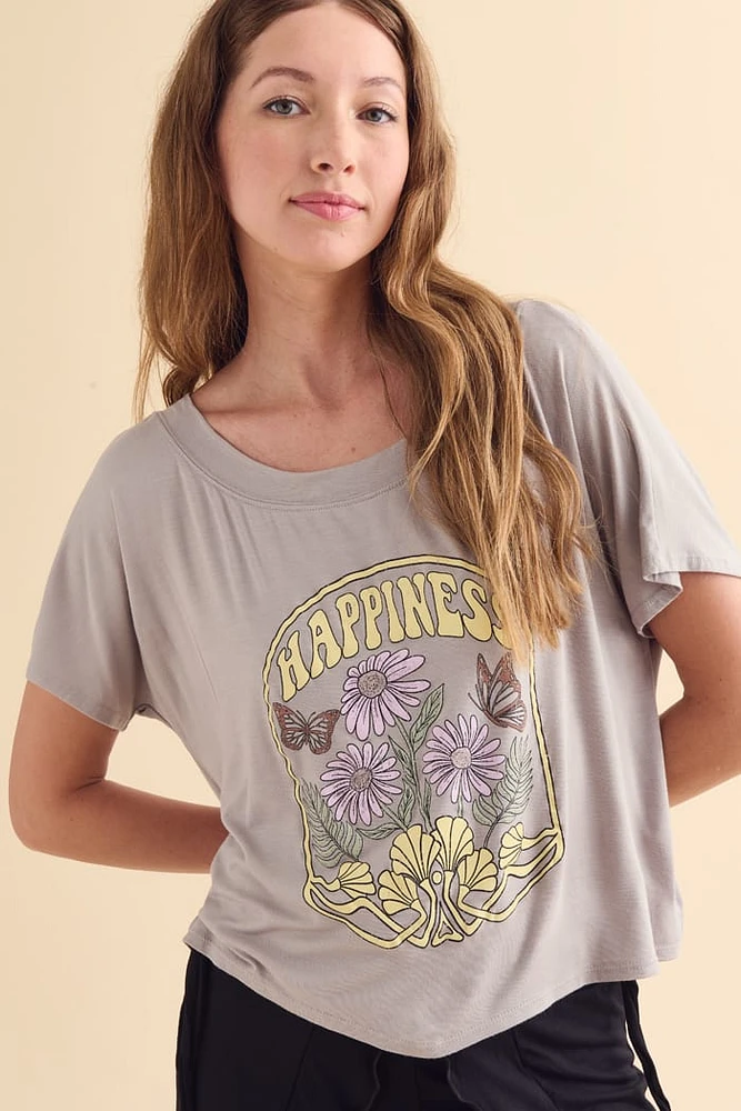 Happiness Bloom Hi-Lo T-Shirt