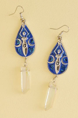 Moon Goddess Faux Stone Earrings