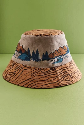 Mountainscape Reversible Bucket Hat