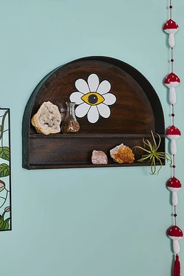 Mystic Daisy Dome Wood Shelf