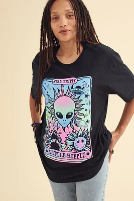 Hippie Alien Tarot Card T-Shirt