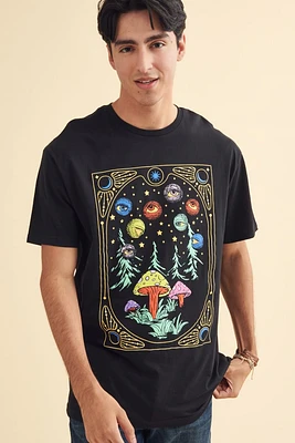 Psychedelic Mushroom Tarot Card T-Shirt