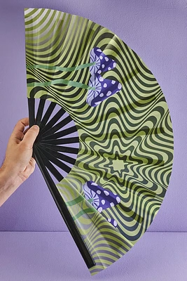 Psychedelic Mushroom Hand Fan