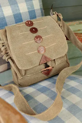 Green Bag with Button and Toggle