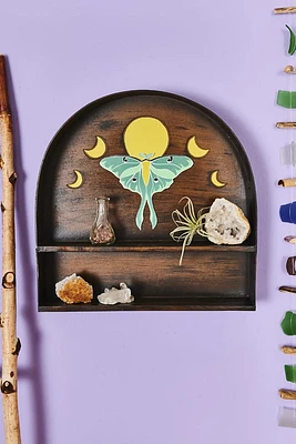 Lunar Moth Wood Shelf