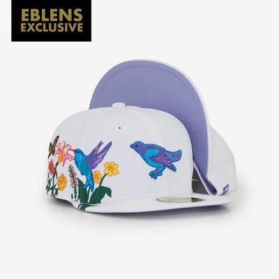 Kid's Baltimore Orioles Purple Under Brim "White Blooming" Pack 59Fifty Fitted Hat