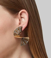 Aretes con cristales Mujer