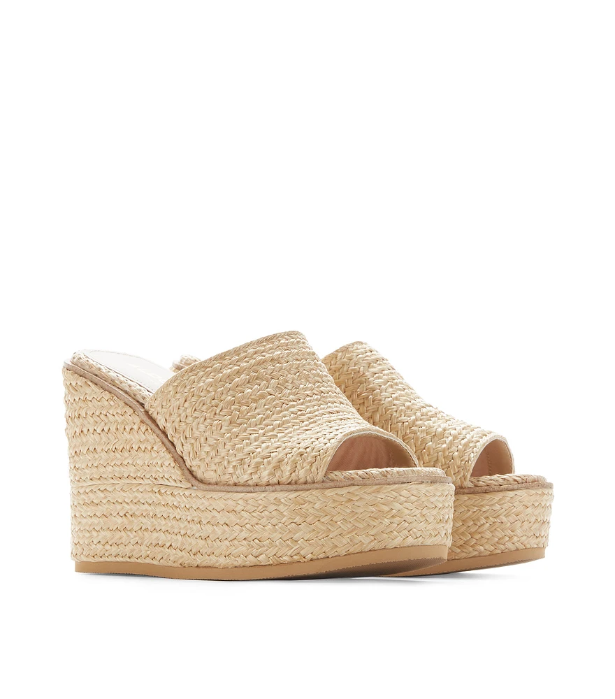 Sandalias con tacón alto de cuña Mujer