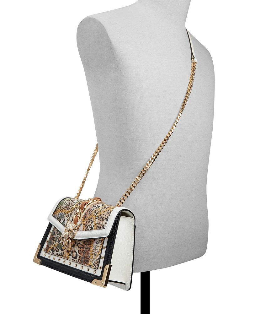 Bolso crossbody con animalprint Mujer