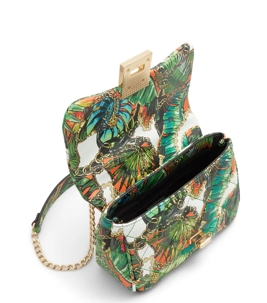 Bolso crossbody con estampado Mujer