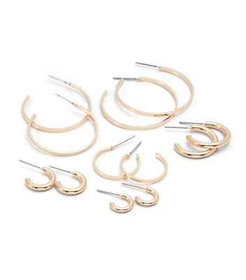 Set 6 Pares de aretes Mujer